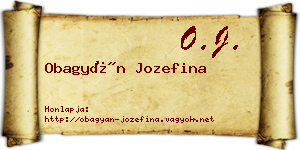Obagyán Jozefina névjegykártya